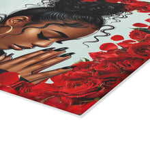 Load image into Gallery viewer, Glass Cutting Board — "God Grant Me the Serenity" Prayer Cutting Board