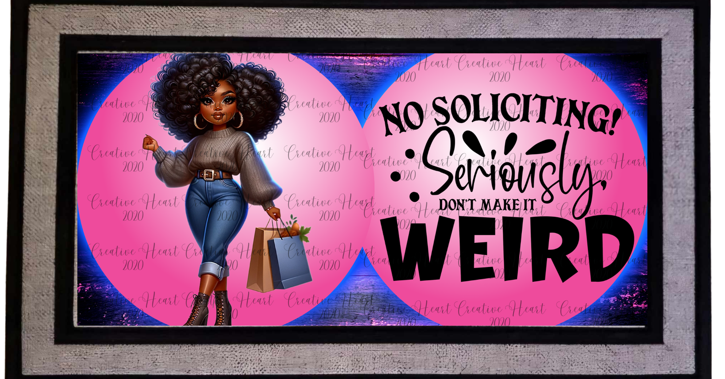 No Soliciting Doormat