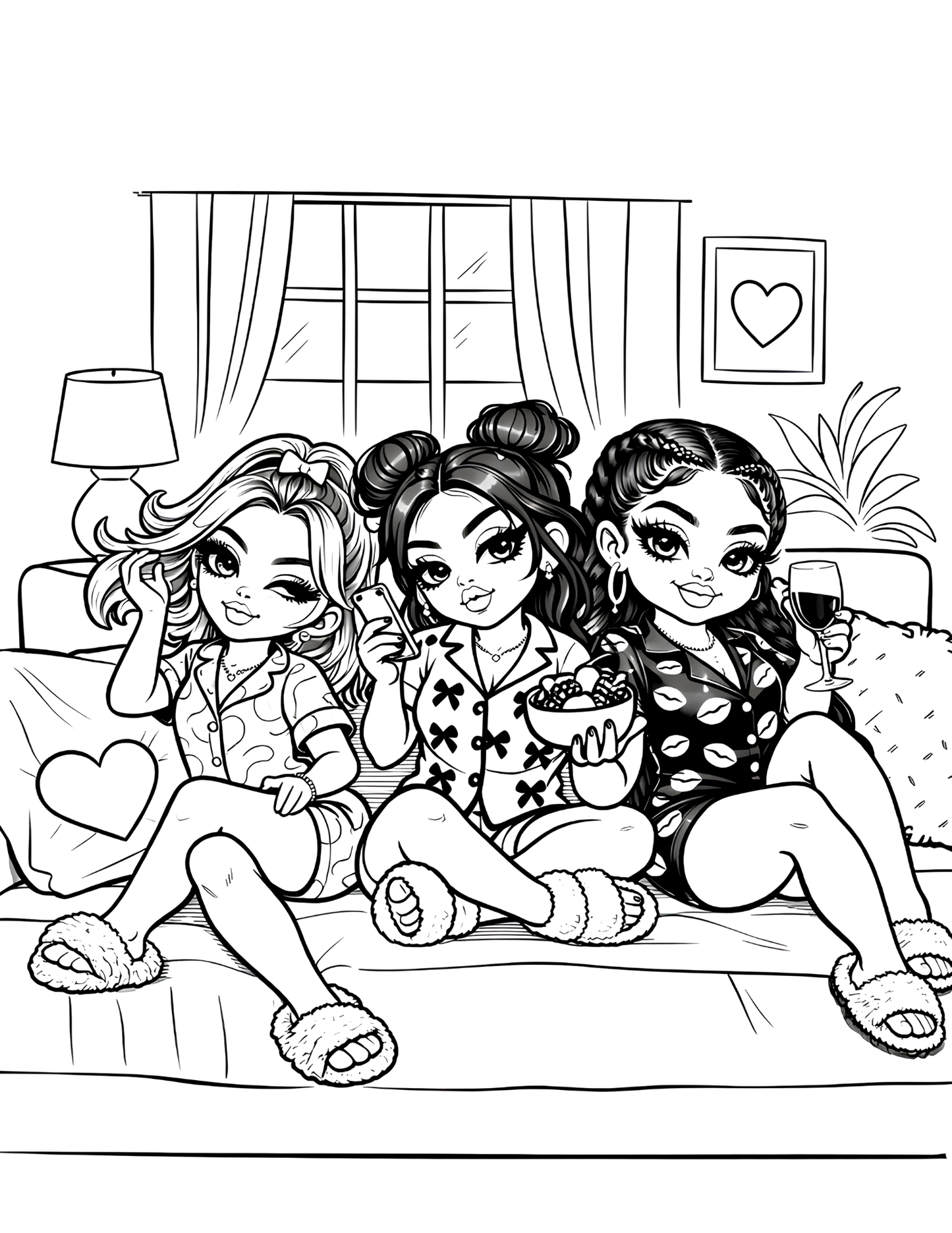Cozy & Cute Coloring Book β 15 Unique Pages | Relax, Color & Unwind | Chibi Girl Aesthetic Coloring Book