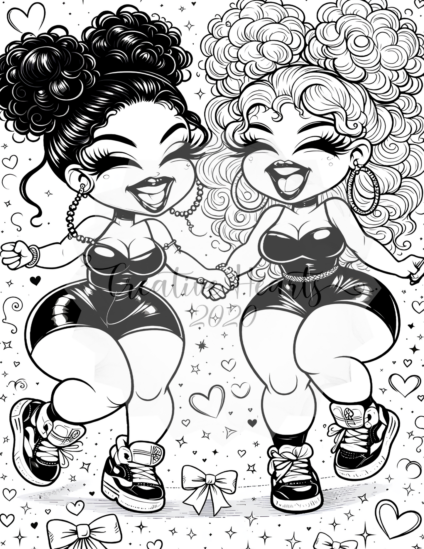 Bestie Vibes Only Coloring Book – 15 Stylish Best Friend Coloring Pages (Digital Download PDF)