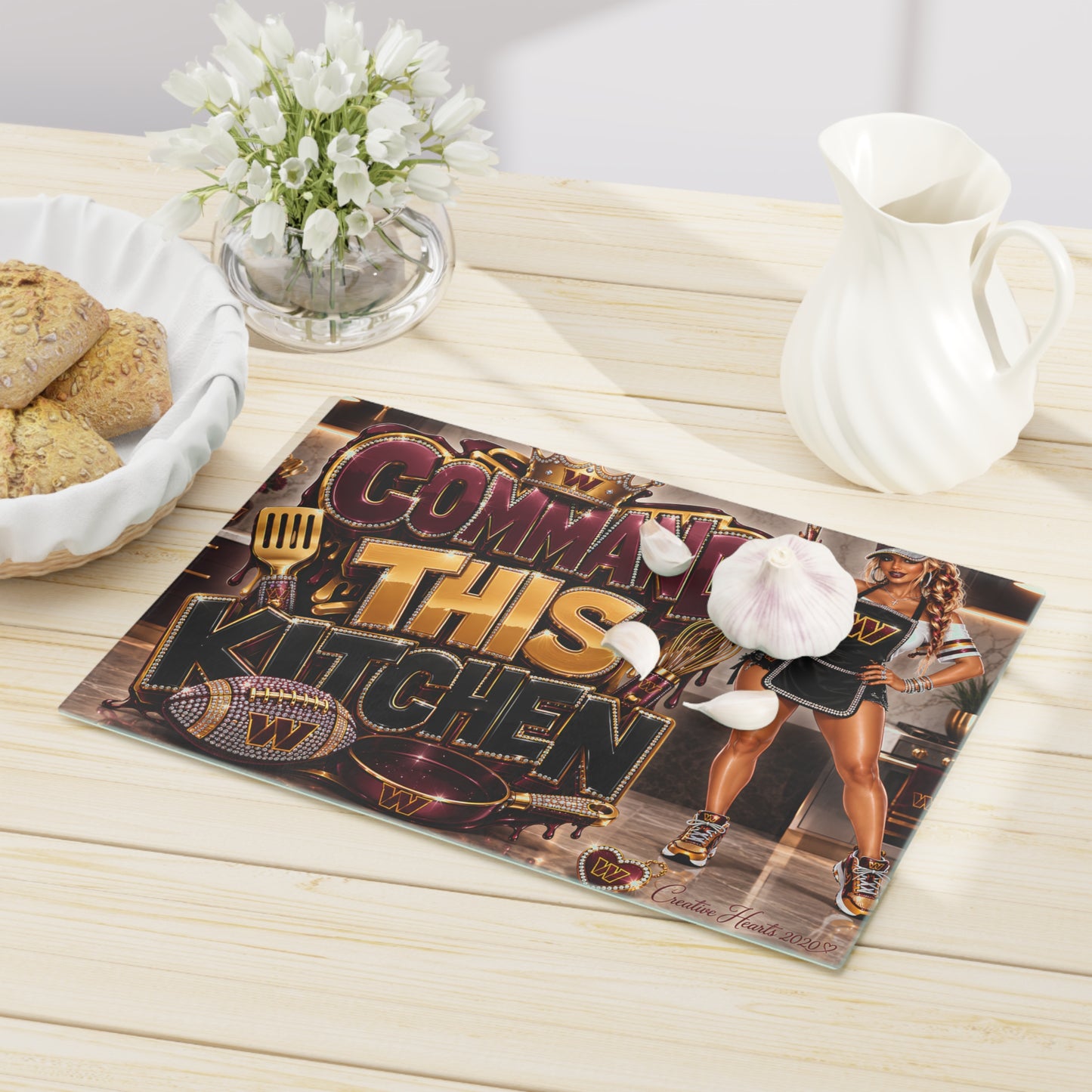 Command This Kitchen Cutting Board — Football Team Fan Chef Gift