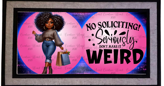No Soliciting Doormat