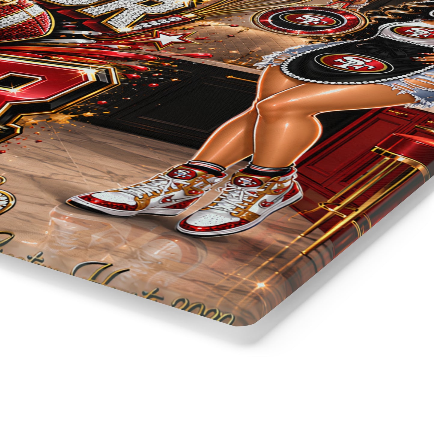 San Francisco Niner Flavor Cutting Board — "Ain't No Flavor Like Niner Flavor" Football Kitchen Cutting Board