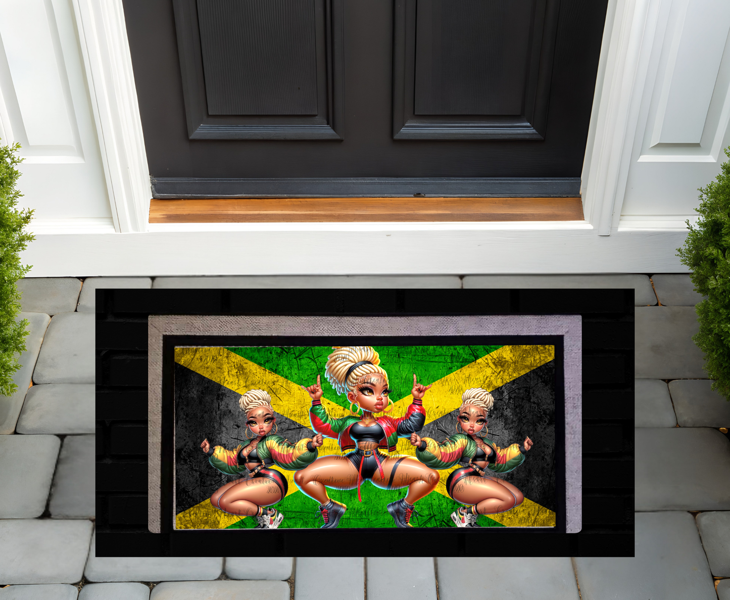 Jamaican Themed Doormat