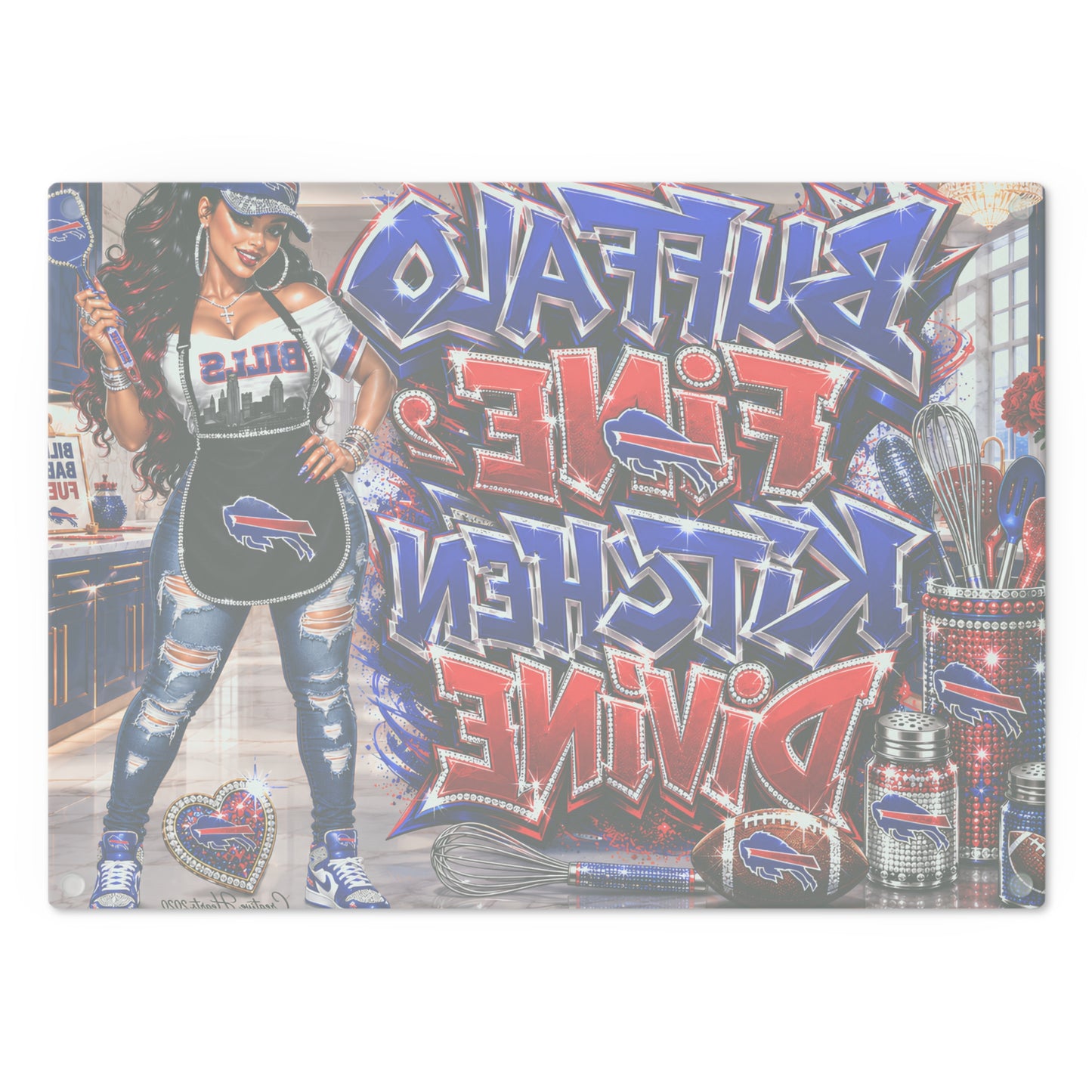 Buffalo Fine Kitchen Divine Cutting Board — Buffalo Bills Fan Chef Gift