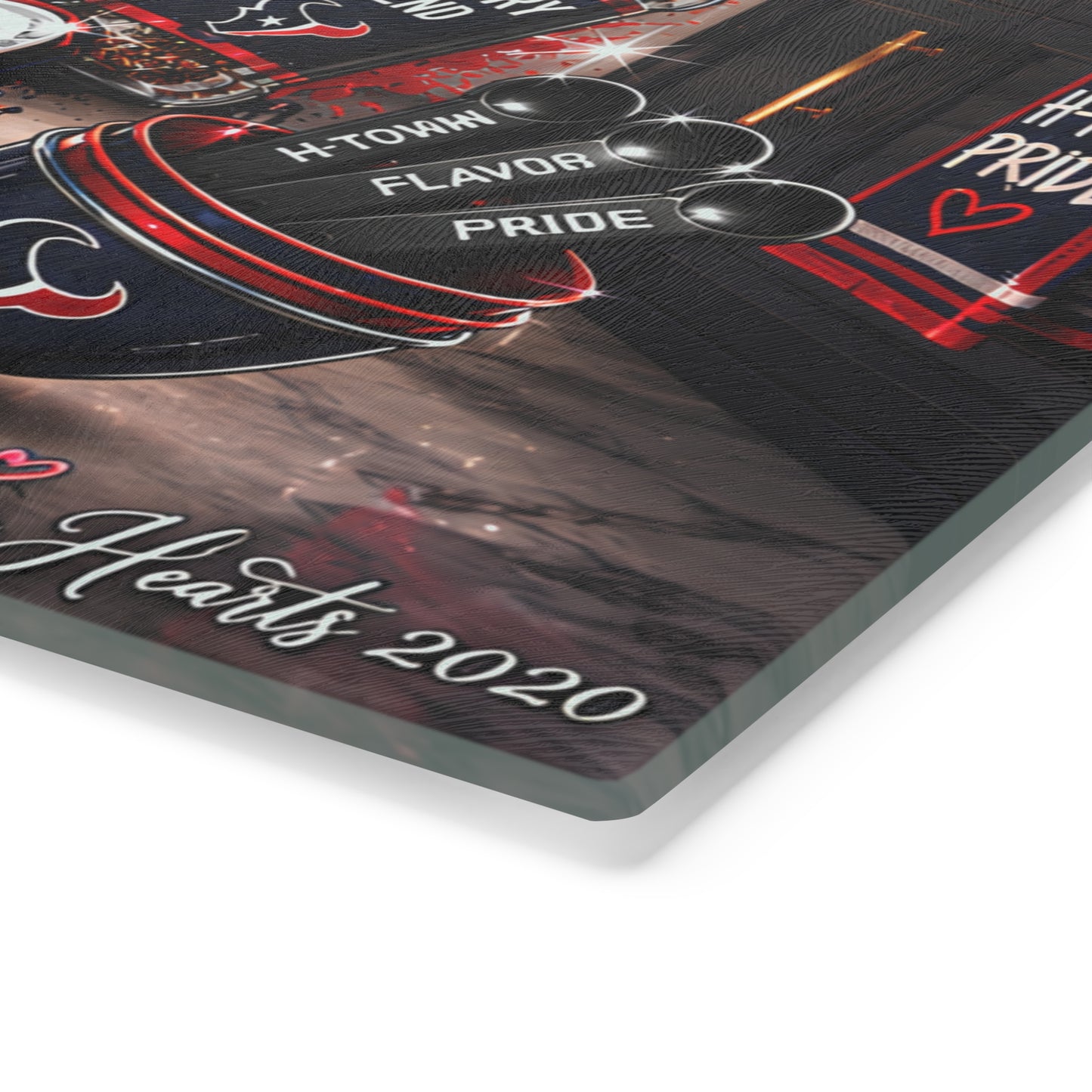 My Kitchen My Team My Rules Football Cutting Board — Houston Texans Fan Decor