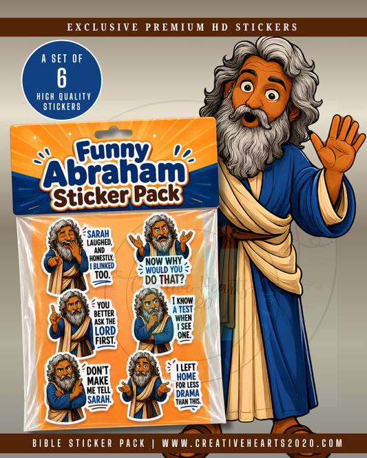 Funny Abraham Sticker Pack | Faith-Based Bible Humor Stickers