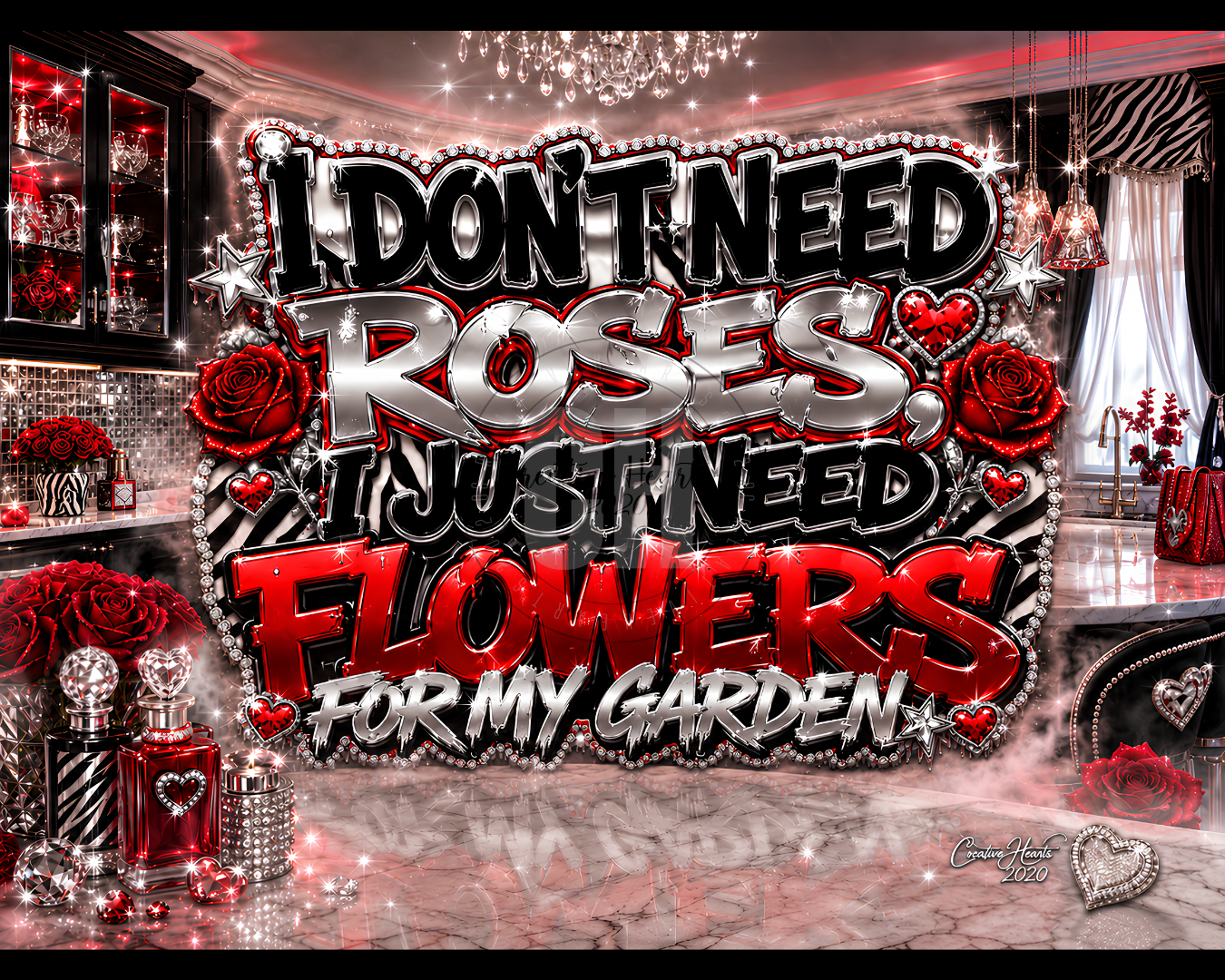 I Don't Need Roses I Just Need Flowers Cutting Board