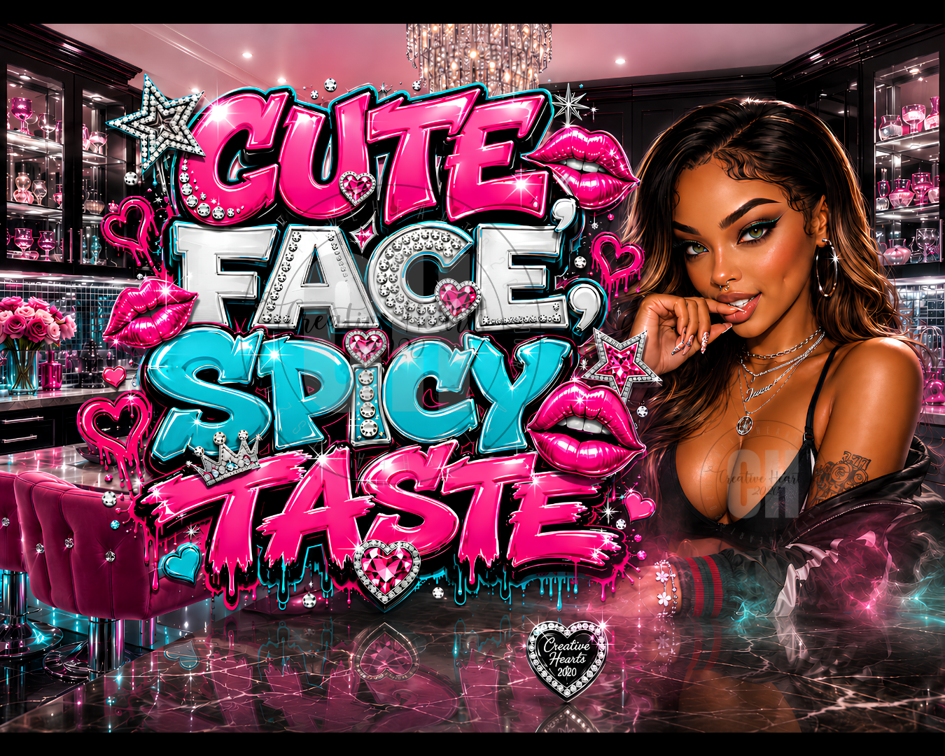 Cute Face Spicy Taste Glass Cutting Board – Bold Glam Kitchen Decor