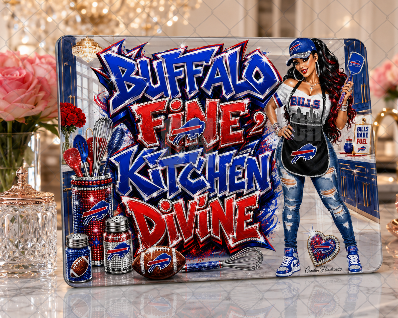 Buffalo Fine Kitchen Divine Cutting Board — Buffalo Bills Fan Chef Gift