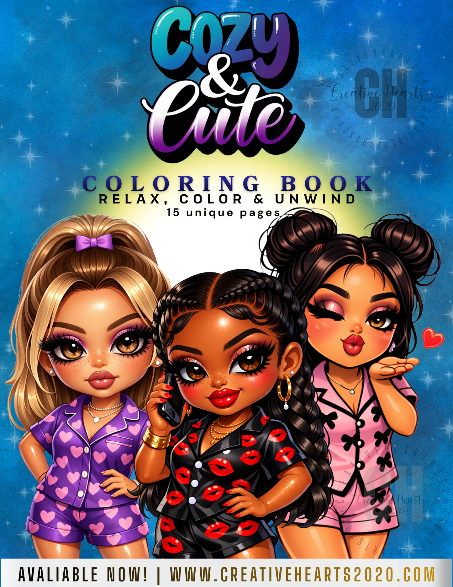 Cozy & Cute Ultimate Bundle 💕 | Coloring Book + Chibi Sticker Packs | Self-Care Creative Set