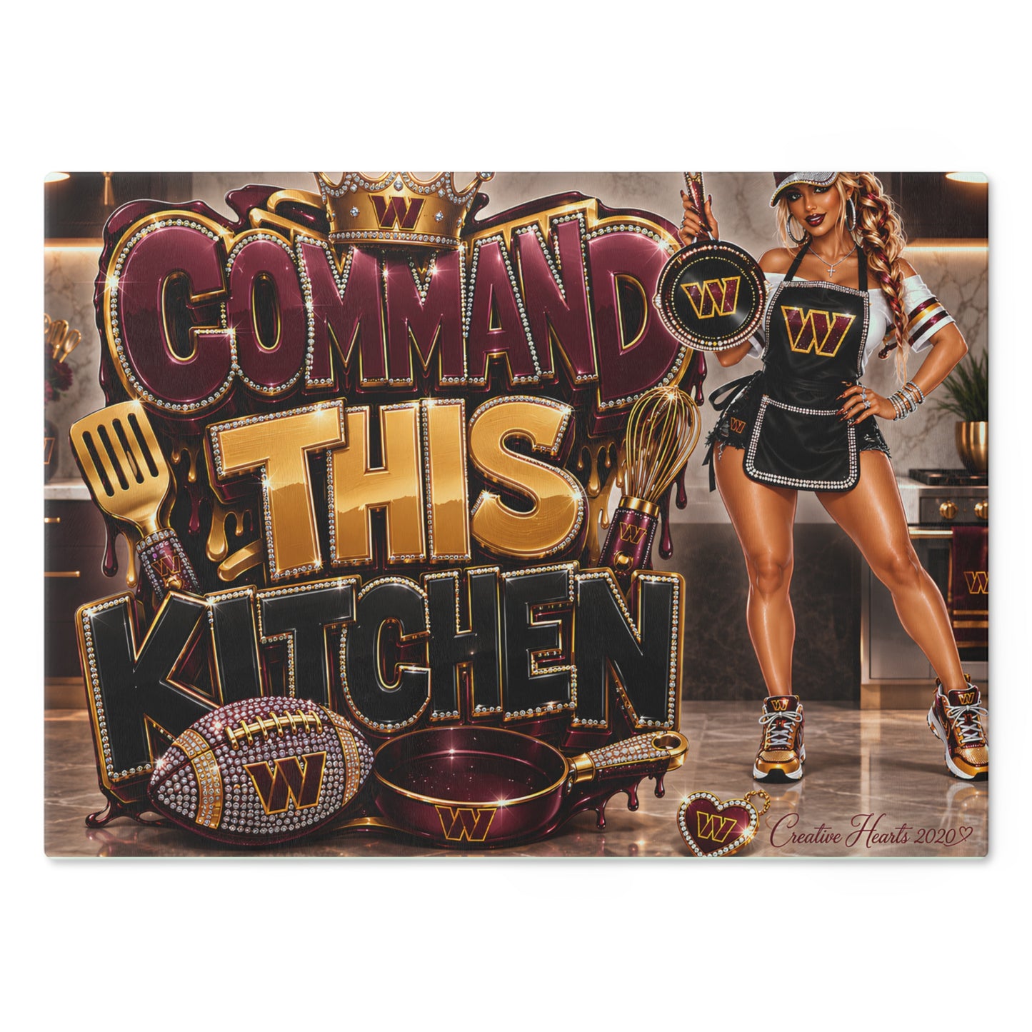 Command This Kitchen Cutting Board — Football Team Fan Chef Gift