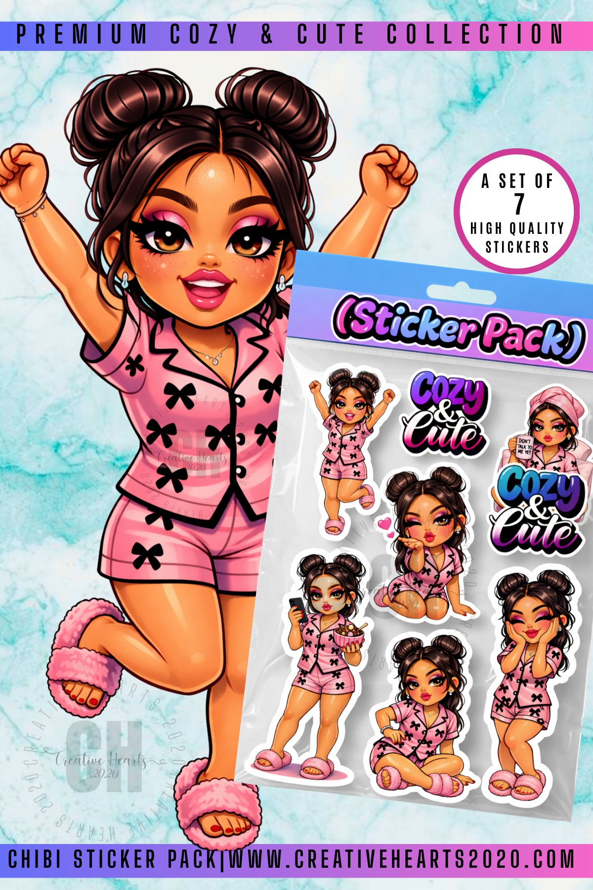 Cozy & Cute Ultimate Bundle 💕 | Coloring Book + Chibi Sticker Packs | Self-Care Creative Set