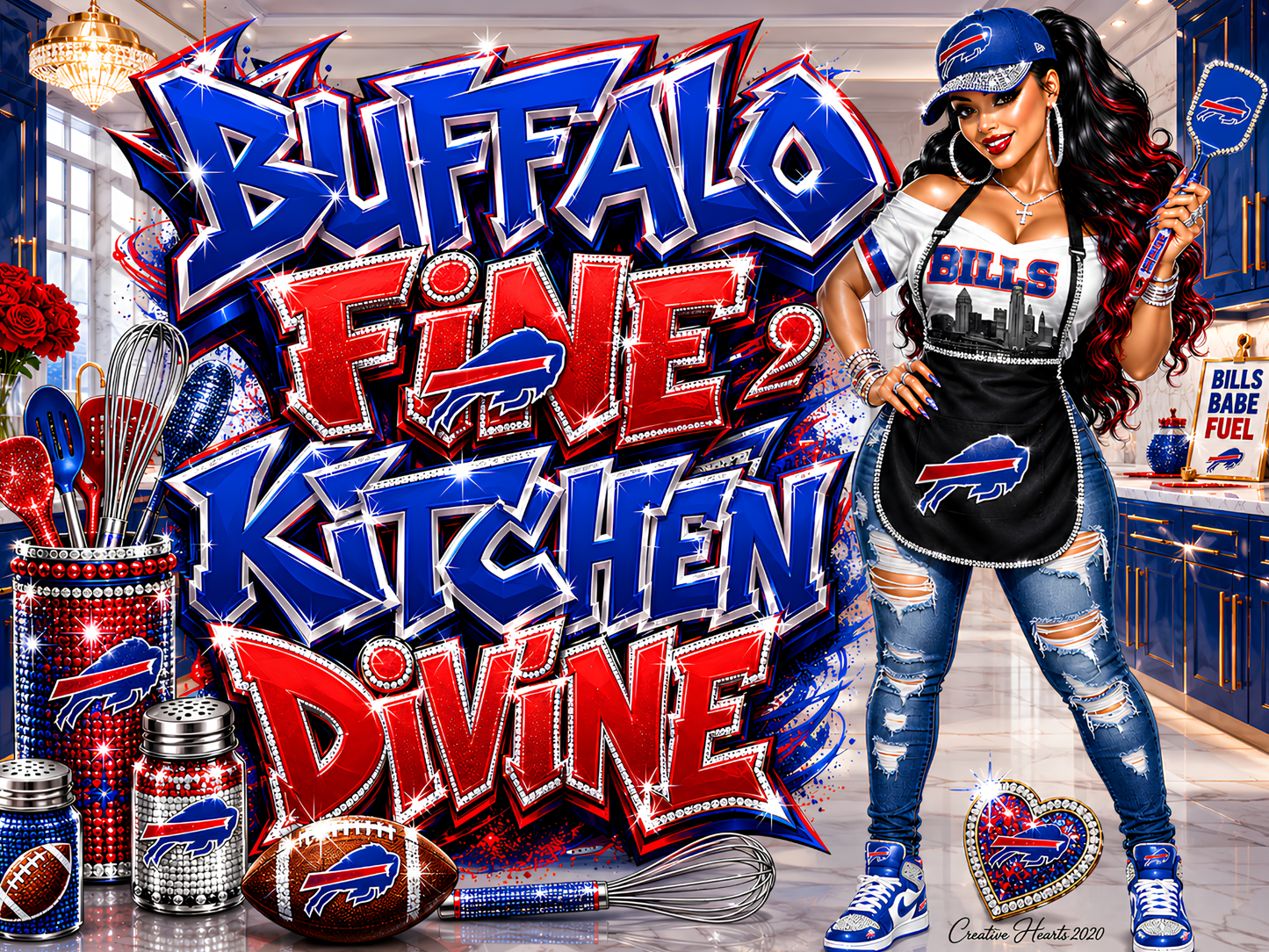 Buffalo Fine Kitchen Divine Cutting Board — Buffalo Bills Fan Chef Gift
