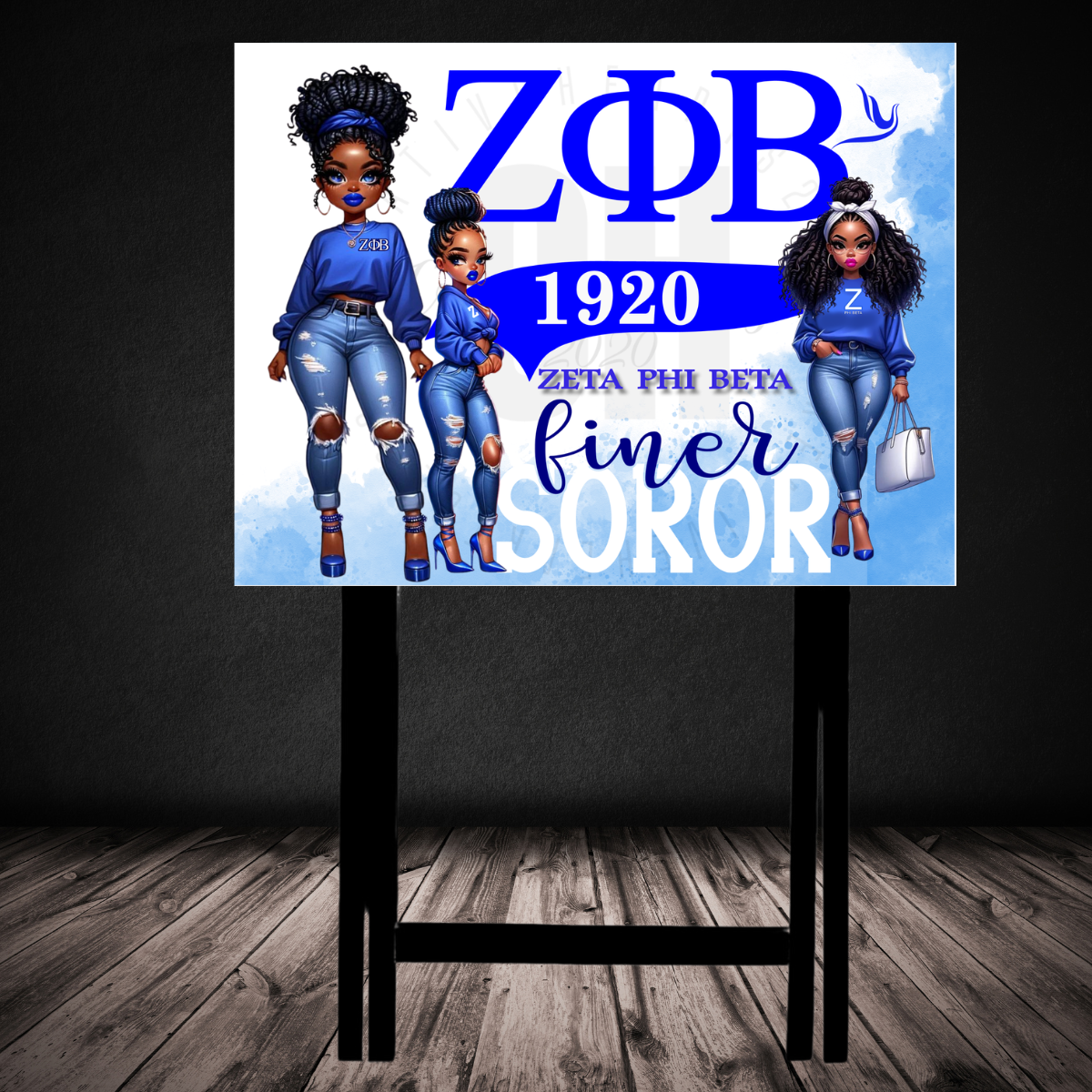 Sorority Themed TV Tray (Zeta 1)