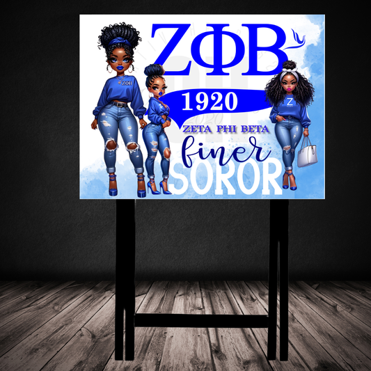 Sorority Themed TV Tray (Zeta 1)