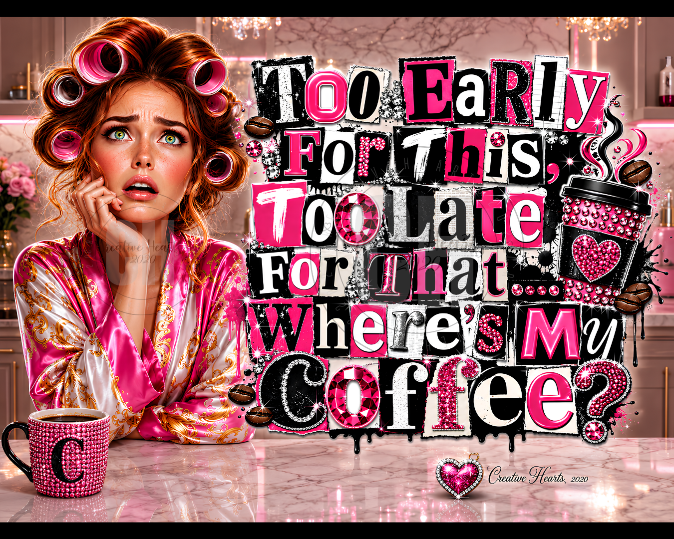 Cutting Board - "Where's My Coffee?" Funny Morning Quote Decorative Kitchen Board