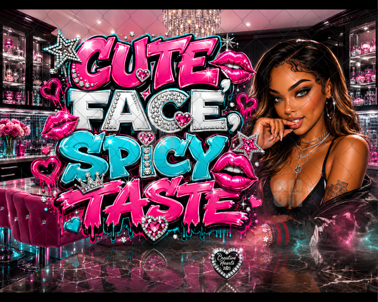 Cute Face Spicy Taste Glass Cutting Board – Glamorous Pop Art Kitchen Decor