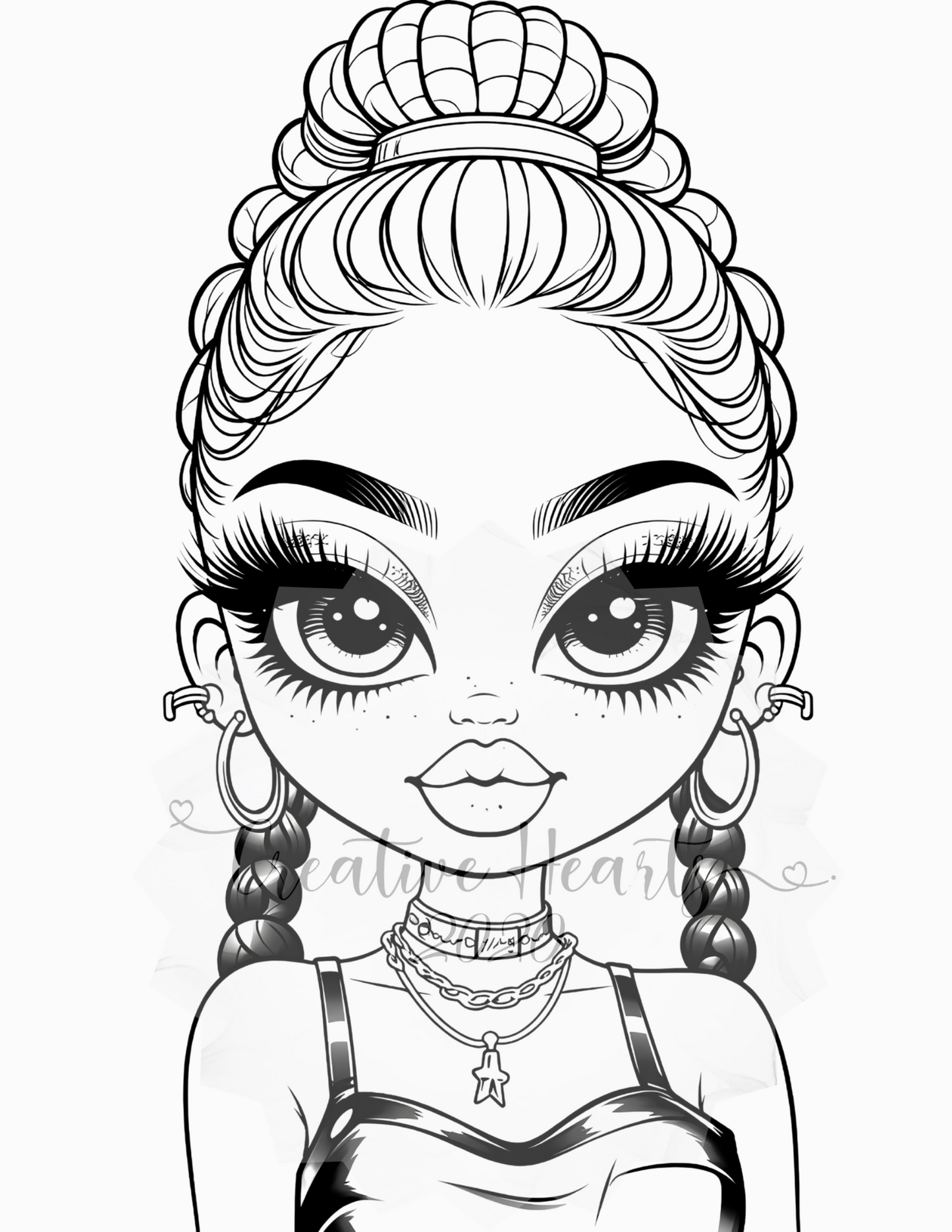 Glam Chibi Coloring Book | 15 Printable Pages | Digital PDF