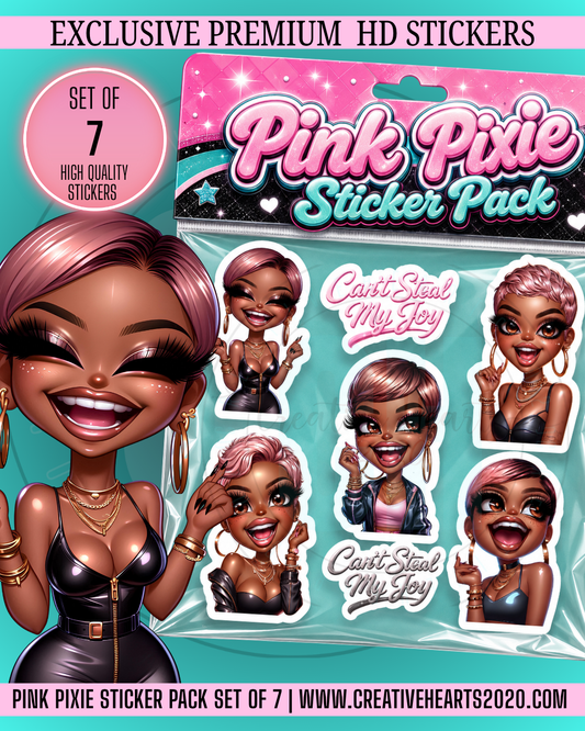 💞 Pink Pixie Sticker Pack | Set of 7 💞